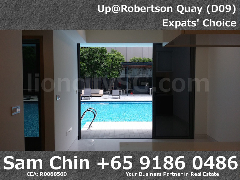 UpAtRobertsonQuay – 1 Bedroom – S6 – Living and Pool