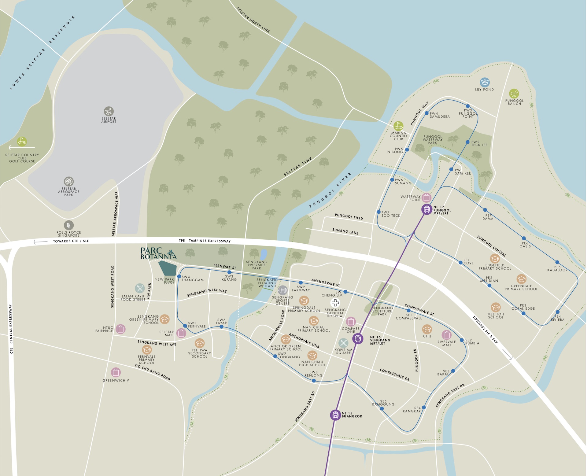 Parc Botannia - Location Map